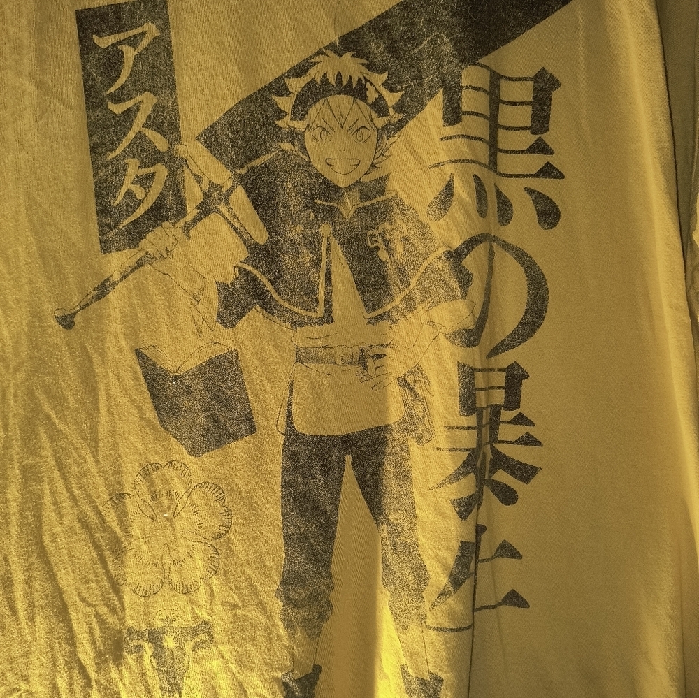 Anime Graphic T-Shirt Orange Black Clover Manga Shirt
